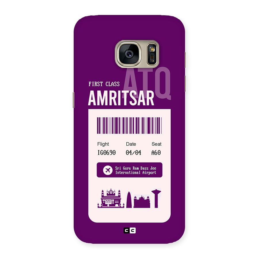 Amritsar Boarding Pass Back Case for Galaxy S7