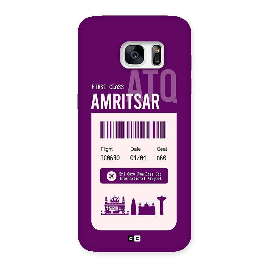 Amritsar Boarding Pass Back Case for Galaxy S7 Edge