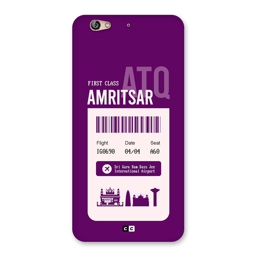 Amritsar Boarding Pass Back Case for Gionee S6