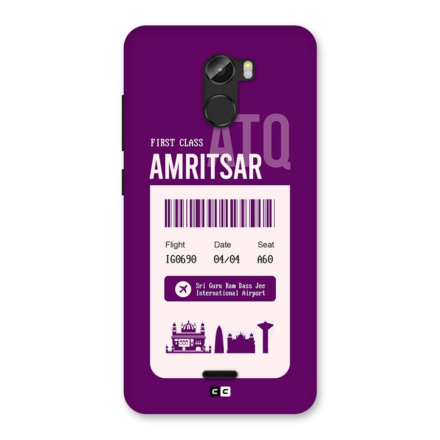 Amritsar Boarding Pass Back Case for Gionee X1