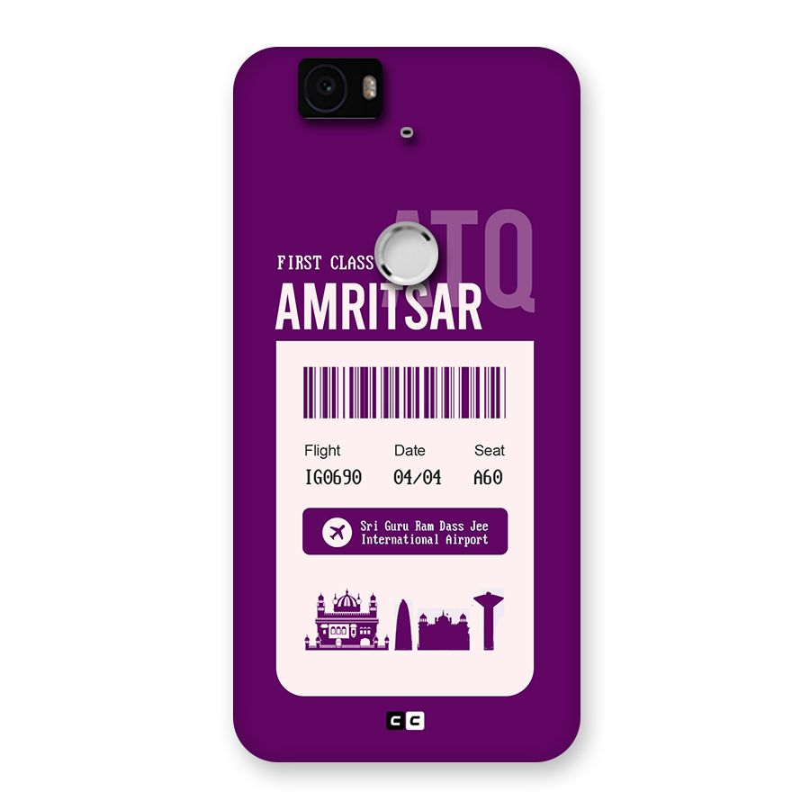 Amritsar Boarding Pass Back Case for Google Nexus 6P