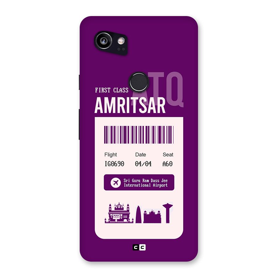 Amritsar Boarding Pass Back Case for Google Pixel 2 XL