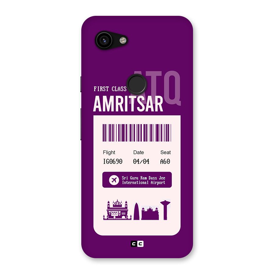 Amritsar Boarding Pass Back Case for Google Pixel 3a
