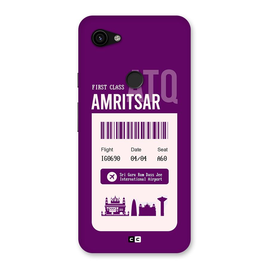 Amritsar Boarding Pass Back Case for Google Pixel 3a XL