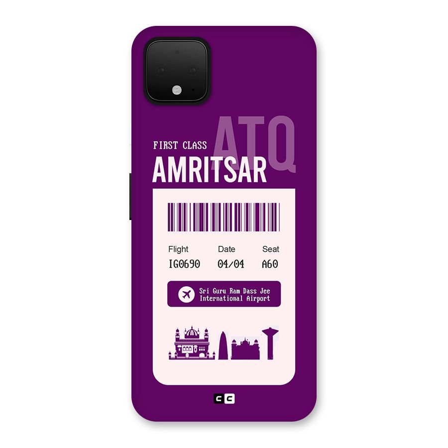 Amritsar Boarding Pass Back Case for Google Pixel 4 XL