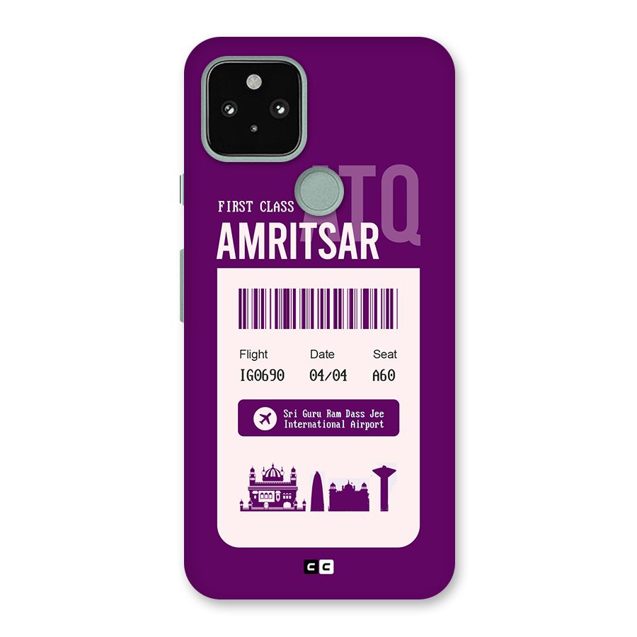 Amritsar Boarding Pass Back Case for Google Pixel 5