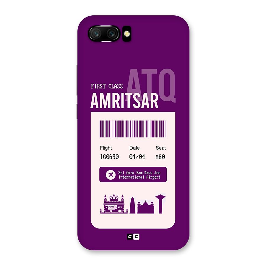 Amritsar Boarding Pass Back Case for Honor 10
