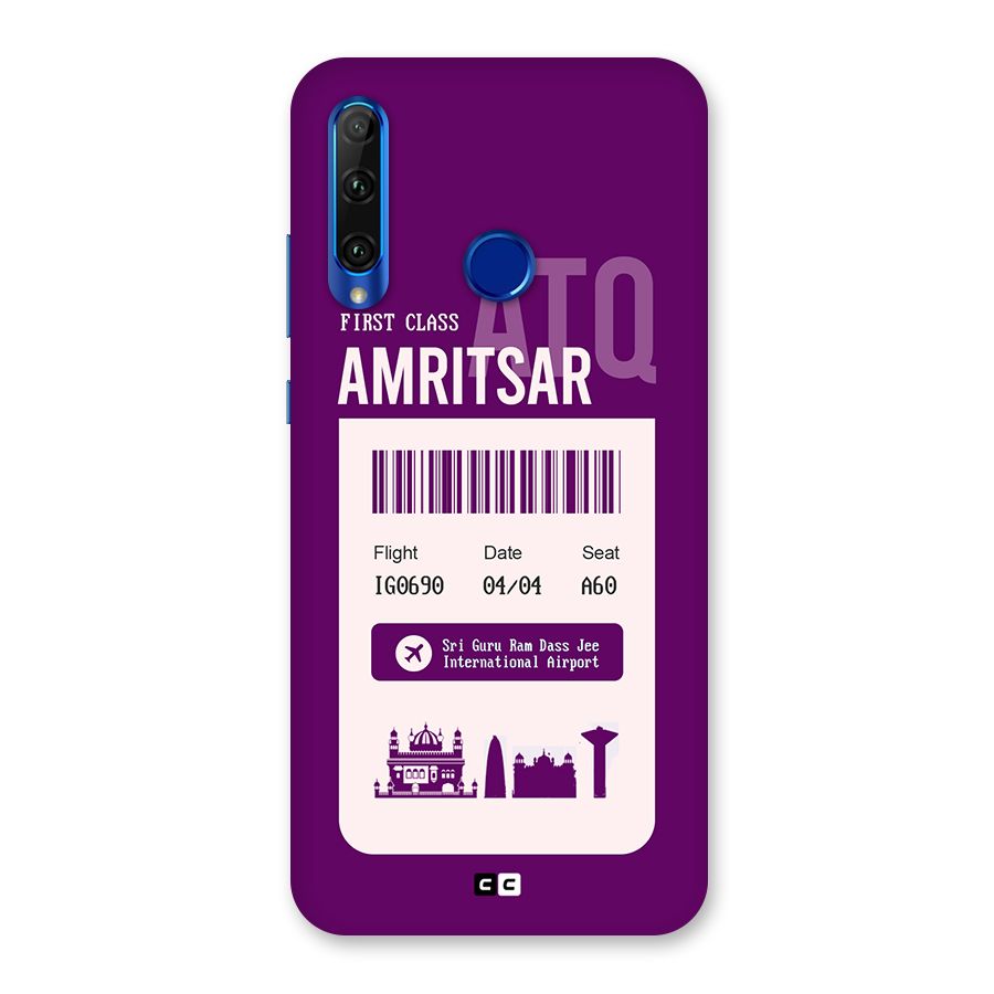 Amritsar Boarding Pass Back Case for Honor 20i