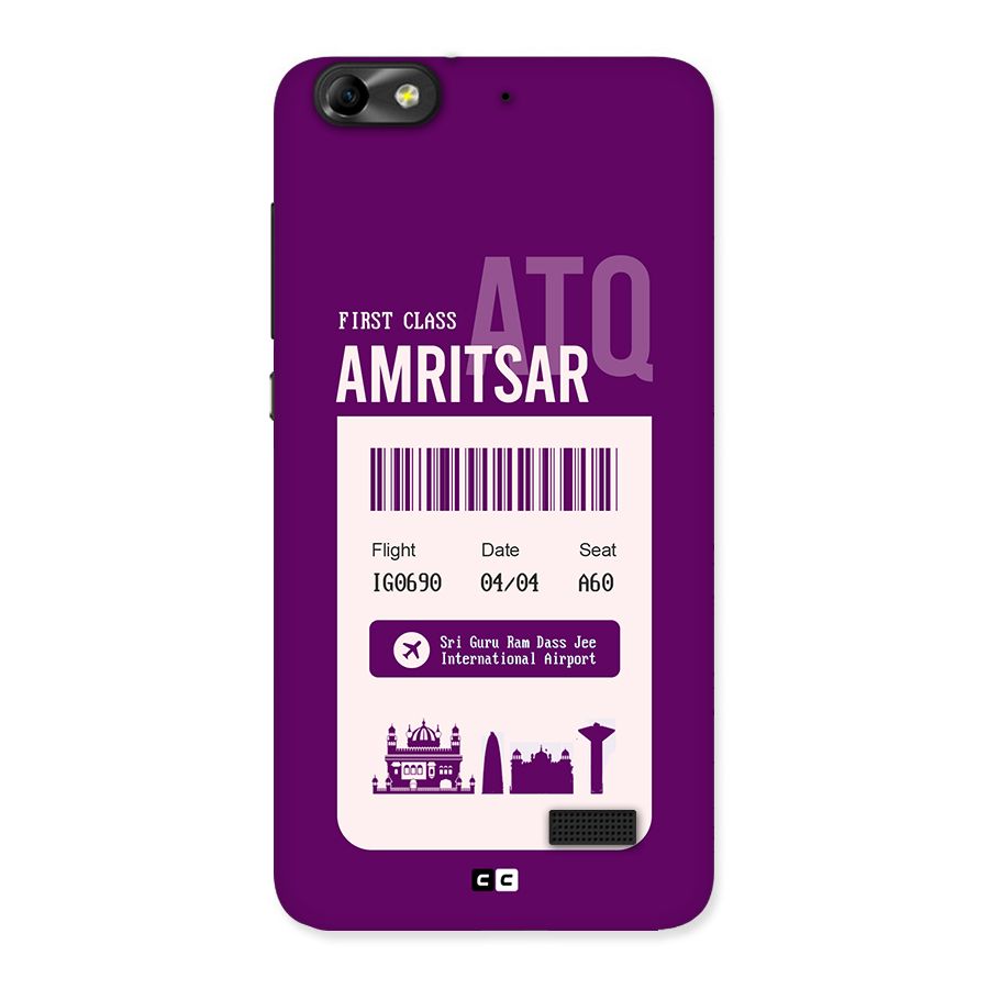 Amritsar Boarding Pass Back Case for Honor 4C