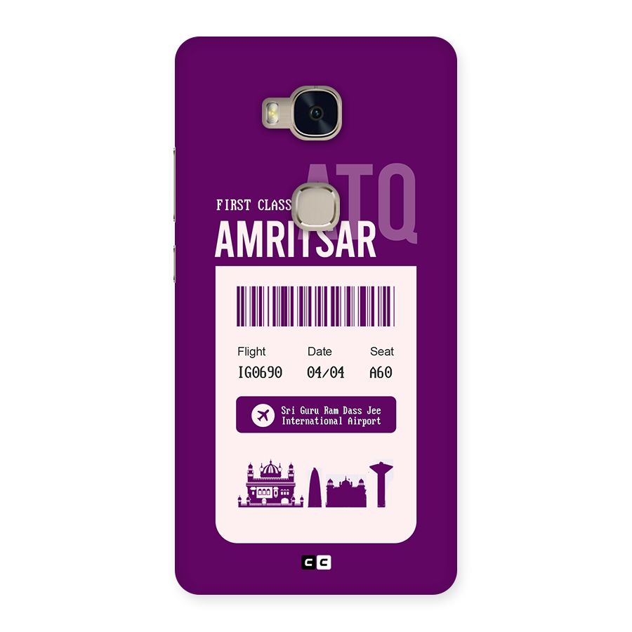 Amritsar Boarding Pass Back Case for Honor 5X