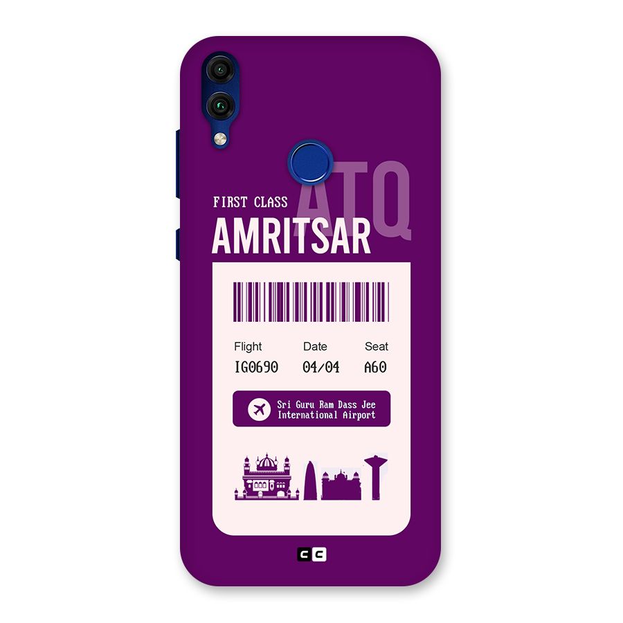 Amritsar Boarding Pass Back Case for Honor 8C