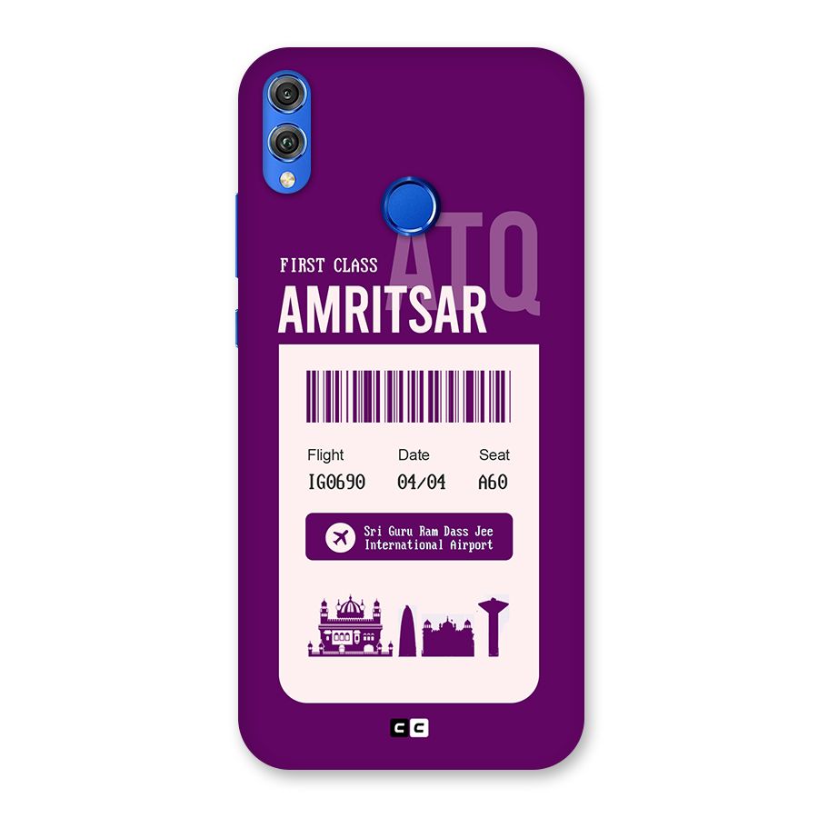 Amritsar Boarding Pass Back Case for Honor 8X