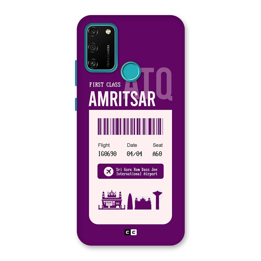 Amritsar Boarding Pass Back Case for Honor 9A