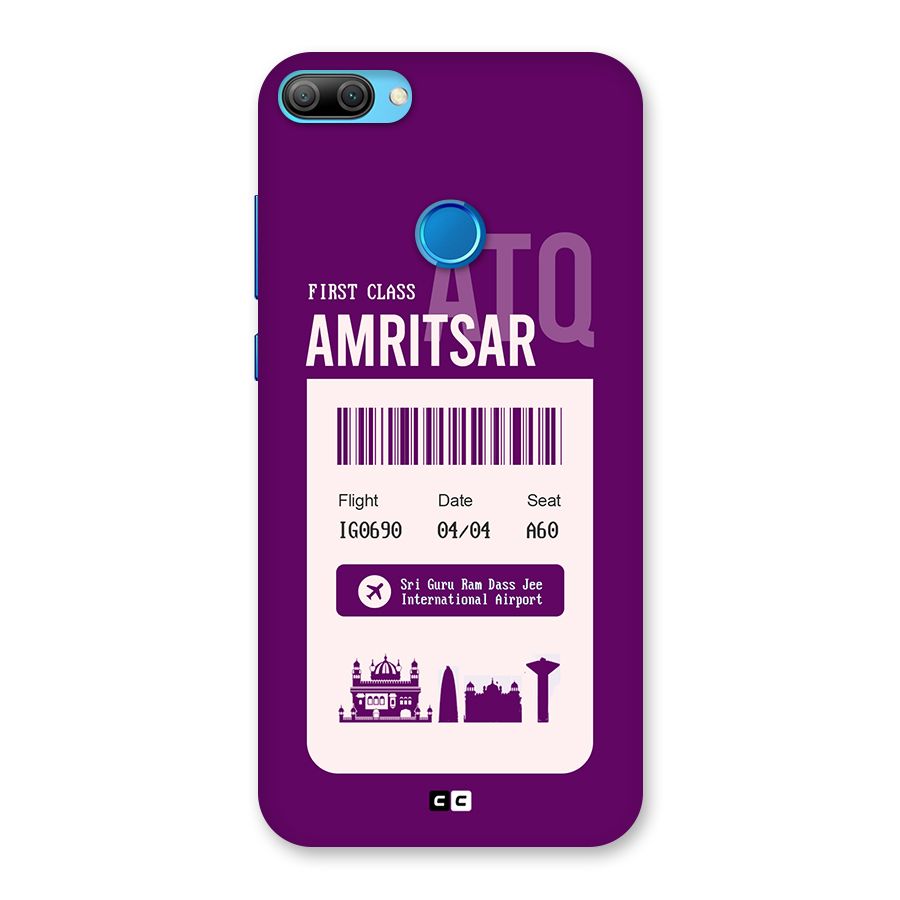 Amritsar Boarding Pass Back Case for Honor 9N