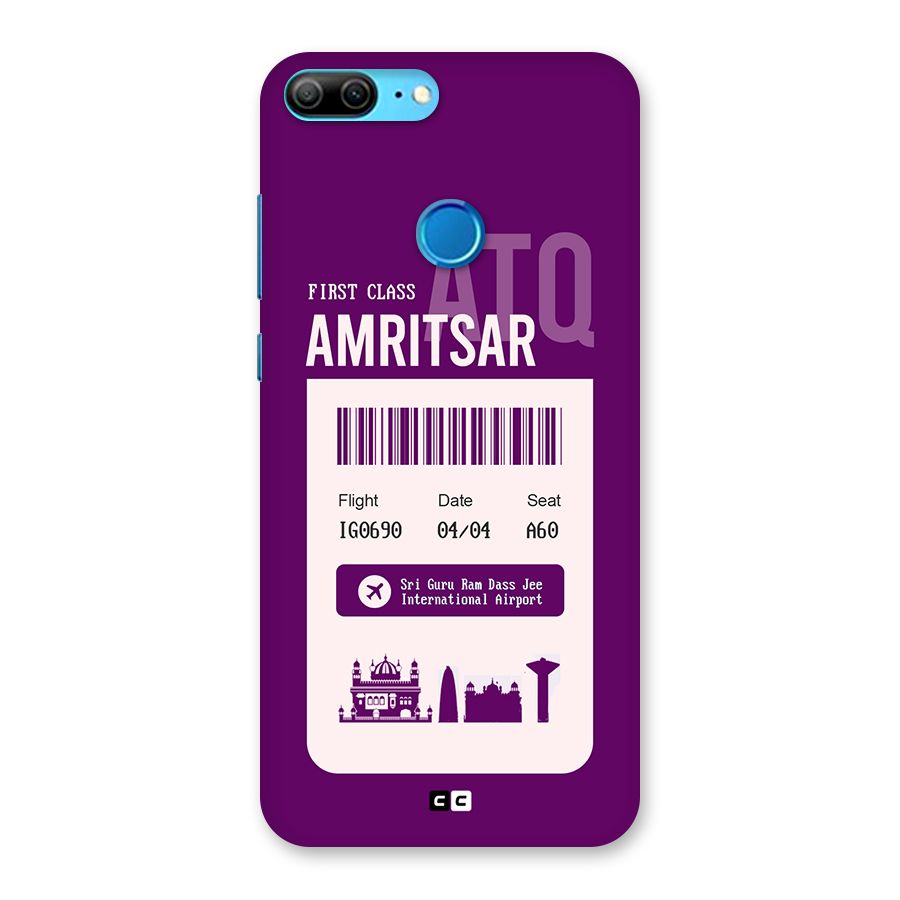 Amritsar Boarding Pass Back Case for Honor 9 Lite