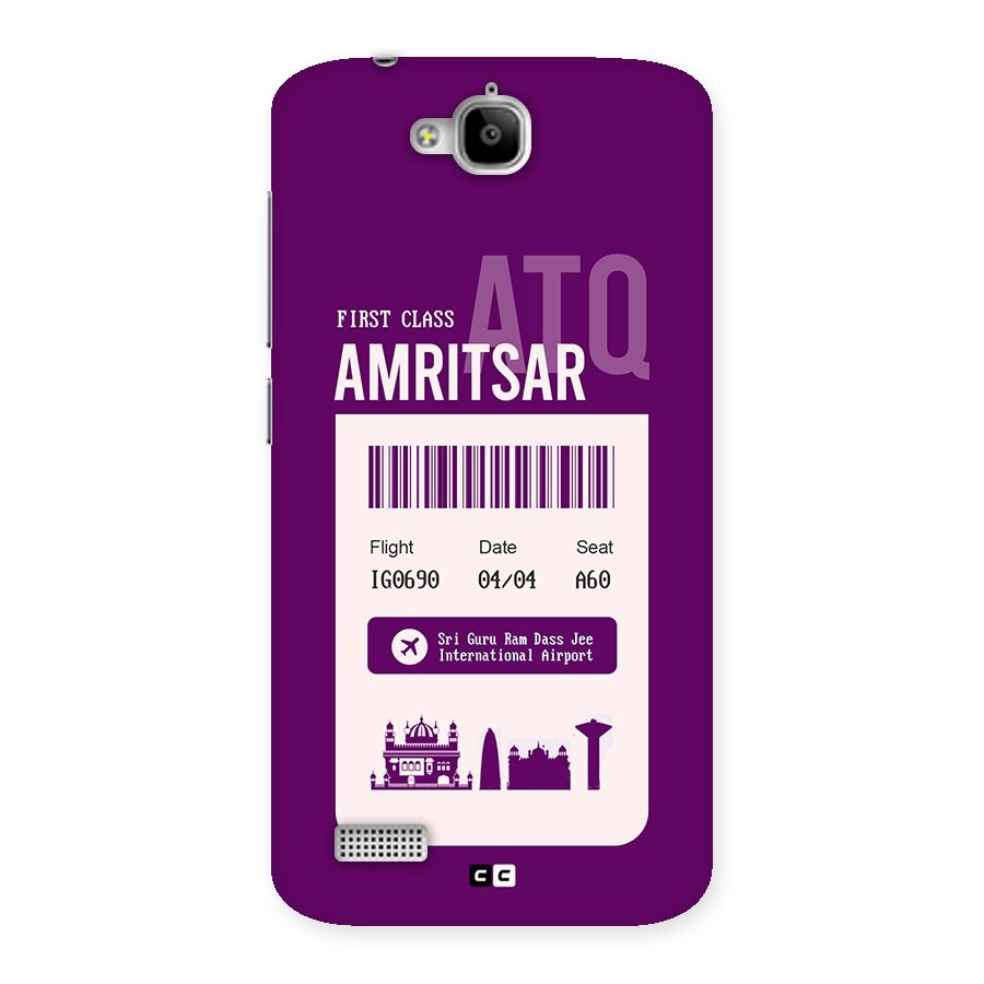 Amritsar Boarding Pass Back Case for Honor Holly