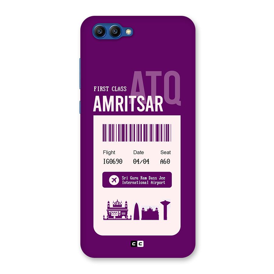 Amritsar Boarding Pass Back Case for Honor View 10