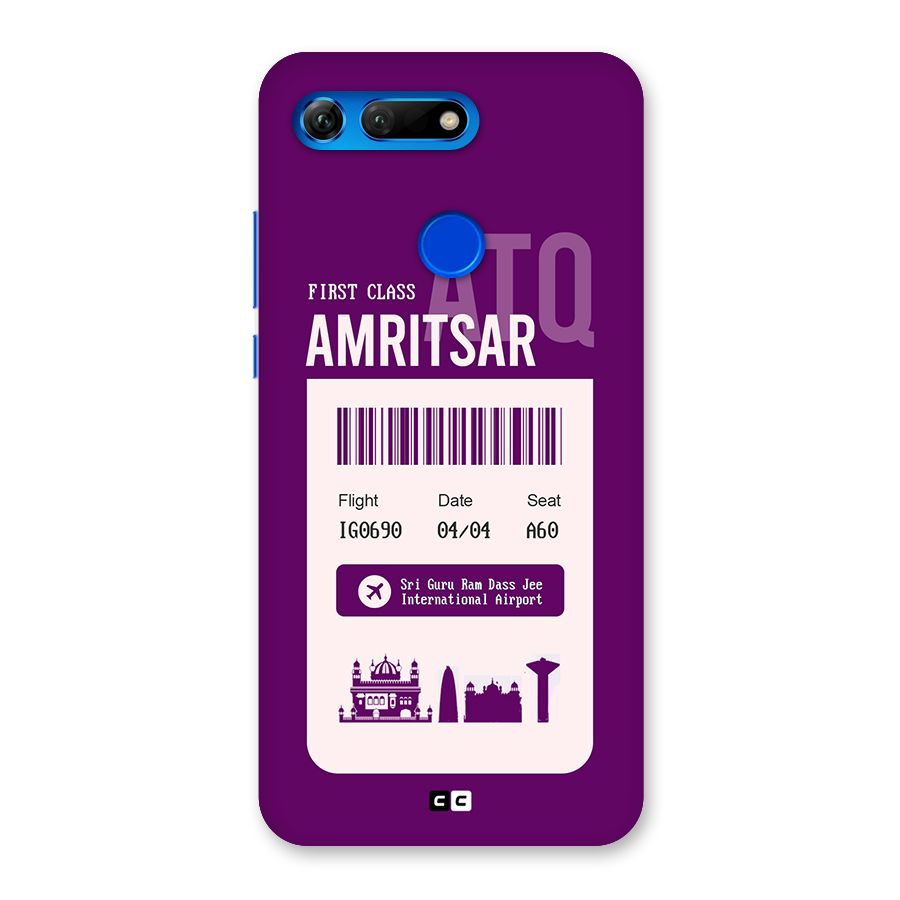 Amritsar Boarding Pass Back Case for Honor View 20