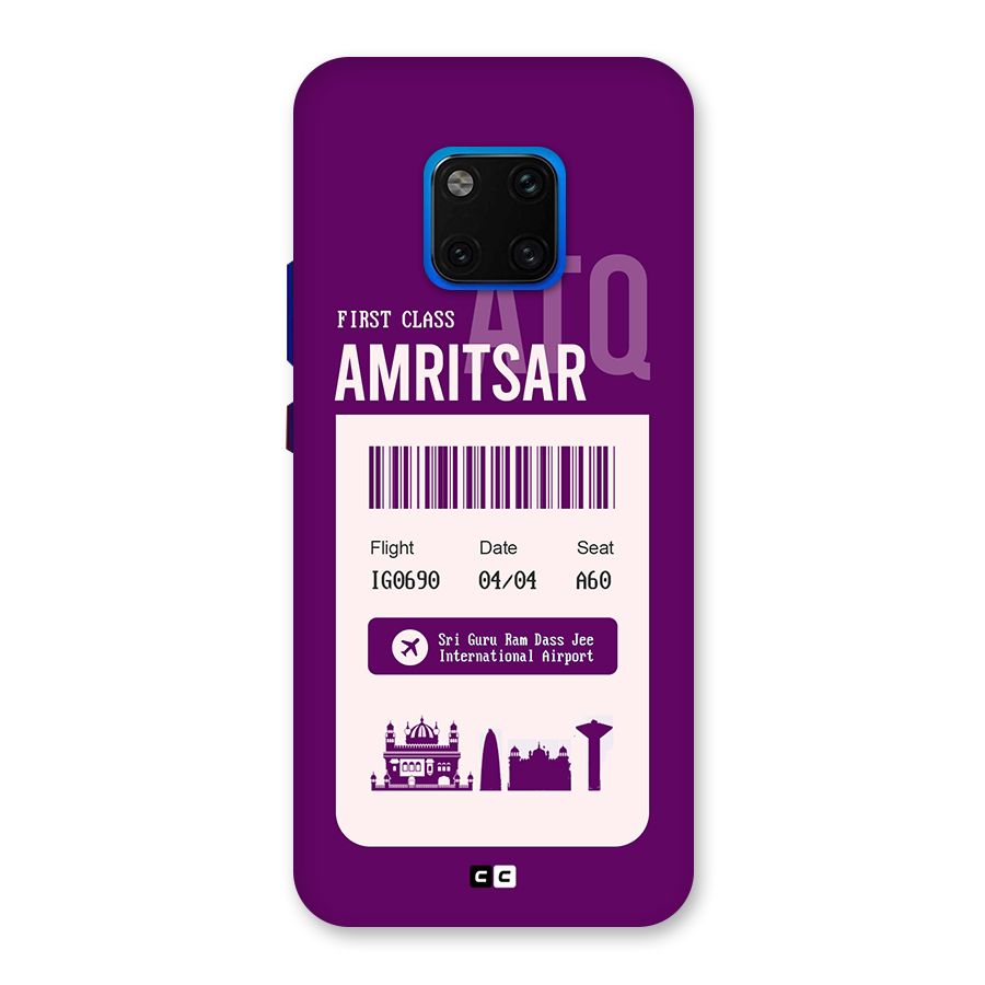 Amritsar Boarding Pass Back Case for Huawei Mate 20 Pro