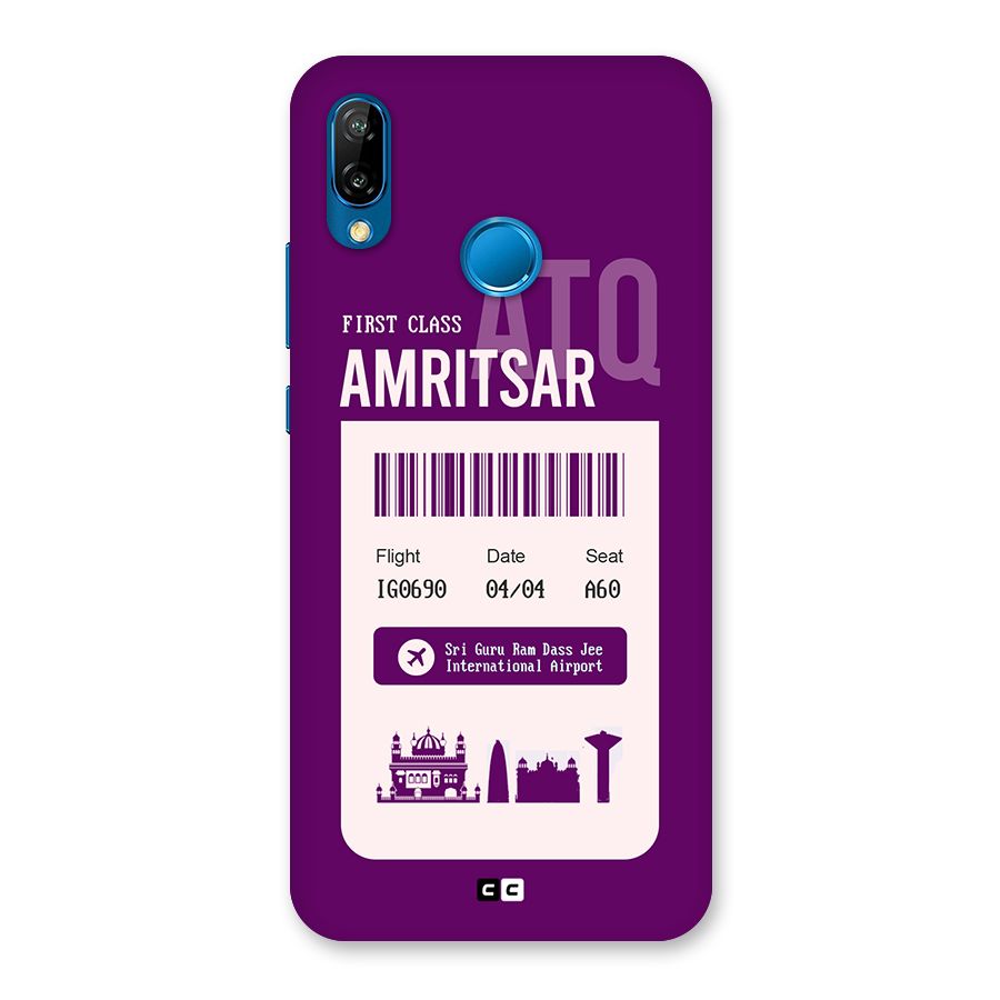 Amritsar Boarding Pass Back Case for Huawei P20 Lite