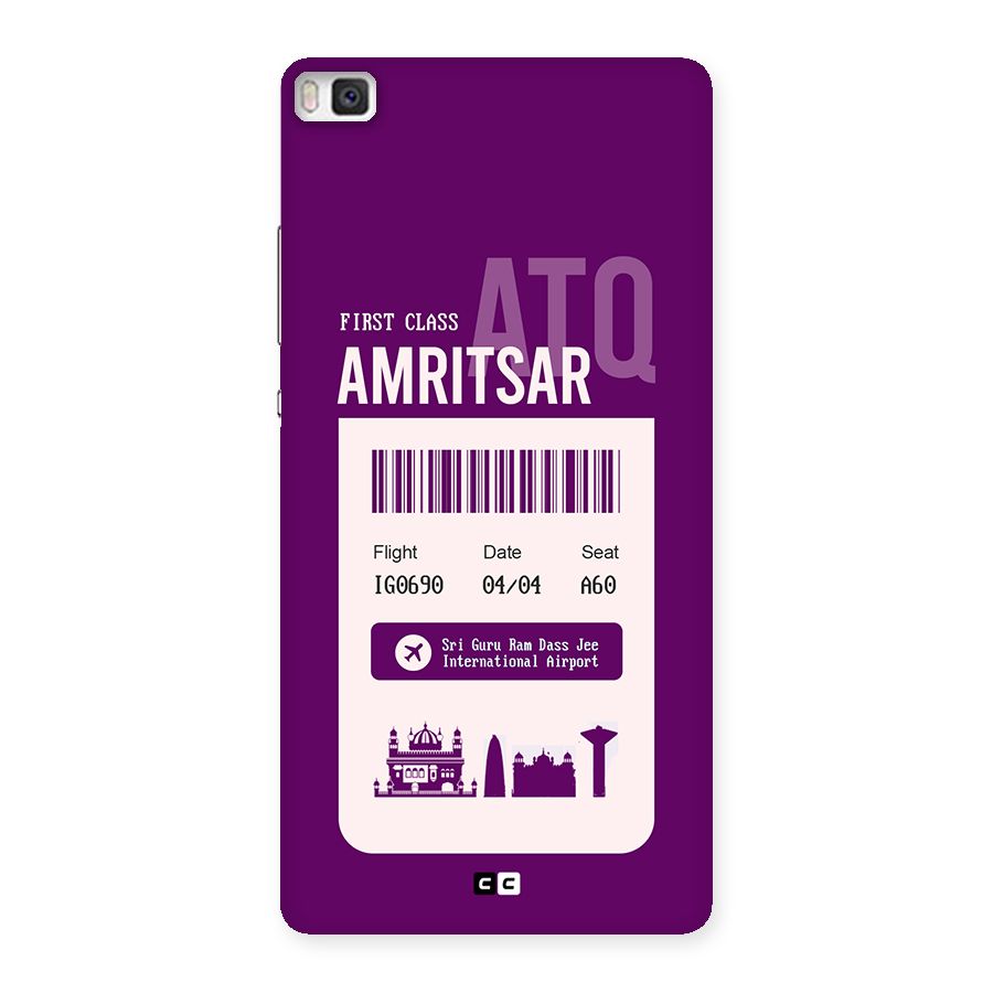 Amritsar Boarding Pass Back Case for Huawei P8