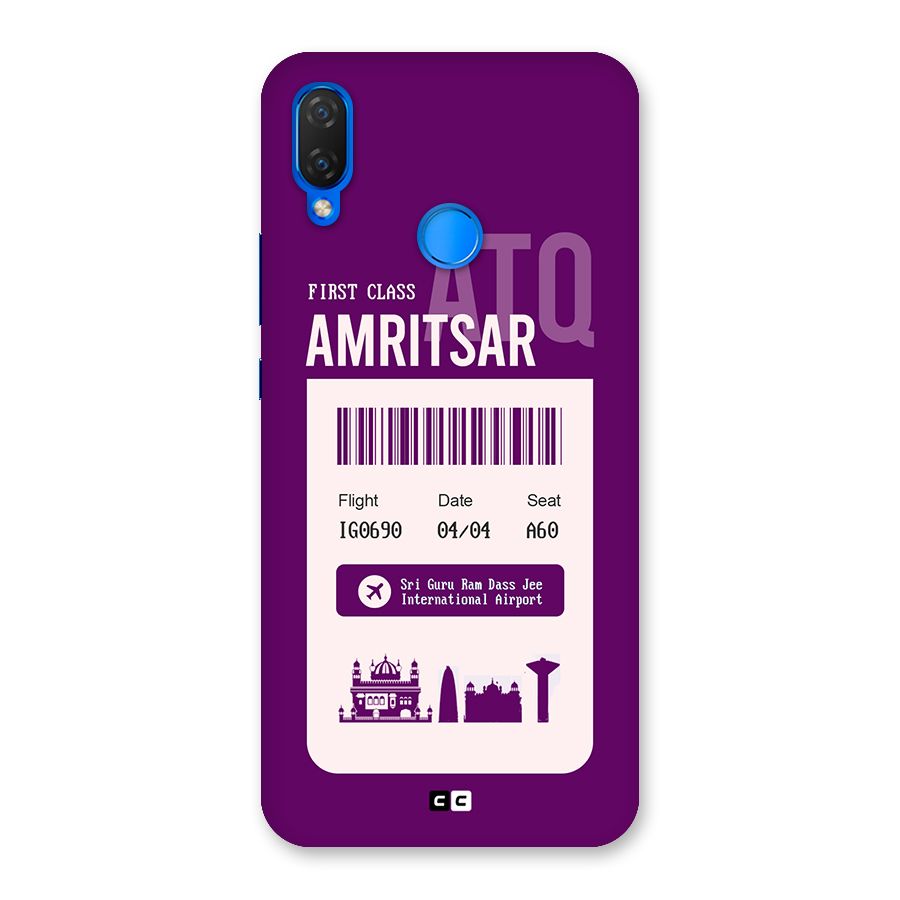 Amritsar Boarding Pass Back Case for Huawei P Smart+