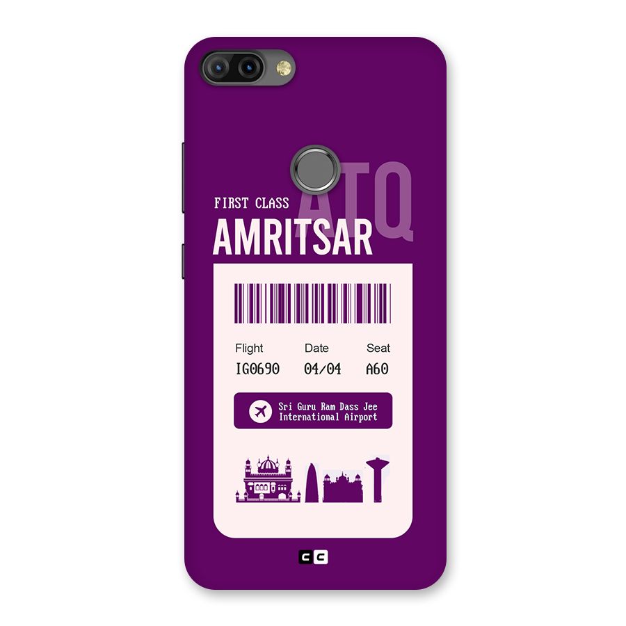 Amritsar Boarding Pass Back Case for Infinix Hot 6 Pro