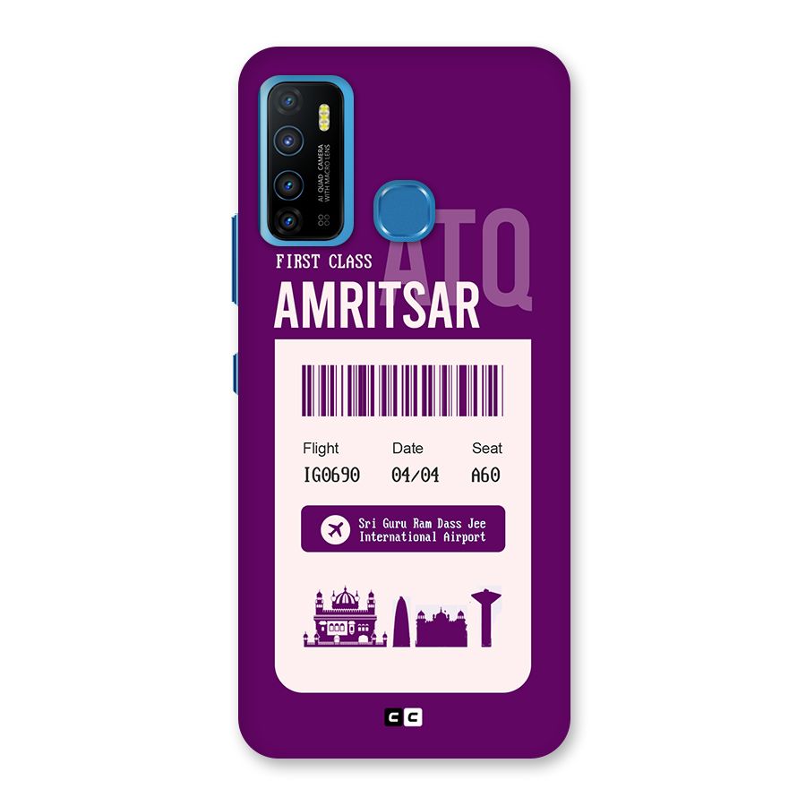Amritsar Boarding Pass Back Case for Infinix Hot 9