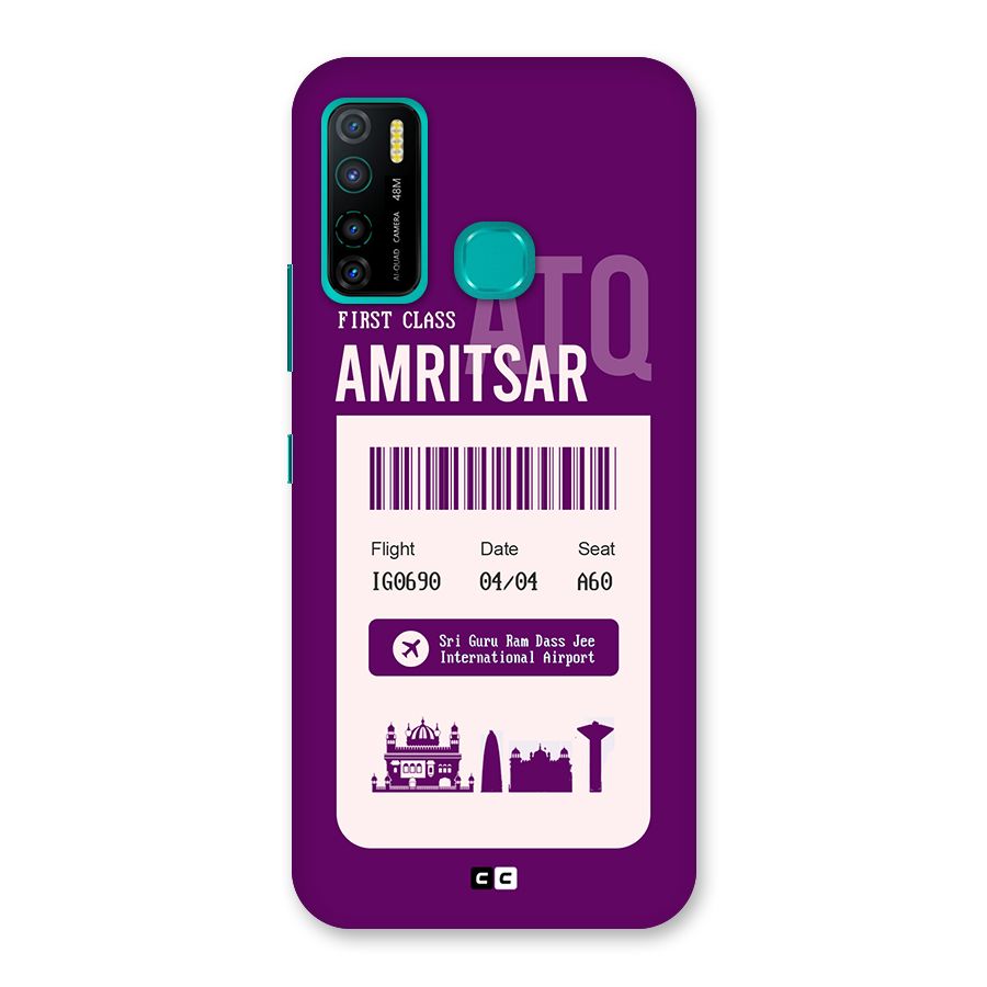 Amritsar Boarding Pass Back Case for Infinix Hot 9 Pro