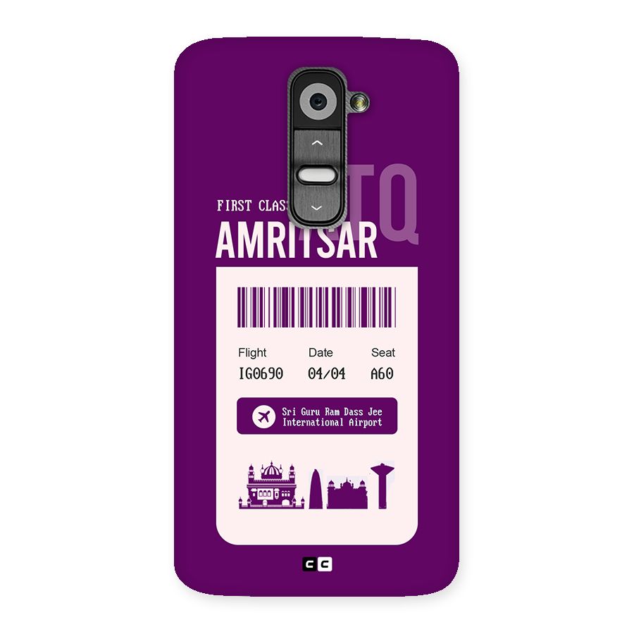Amritsar Boarding Pass Back Case for LG G2
