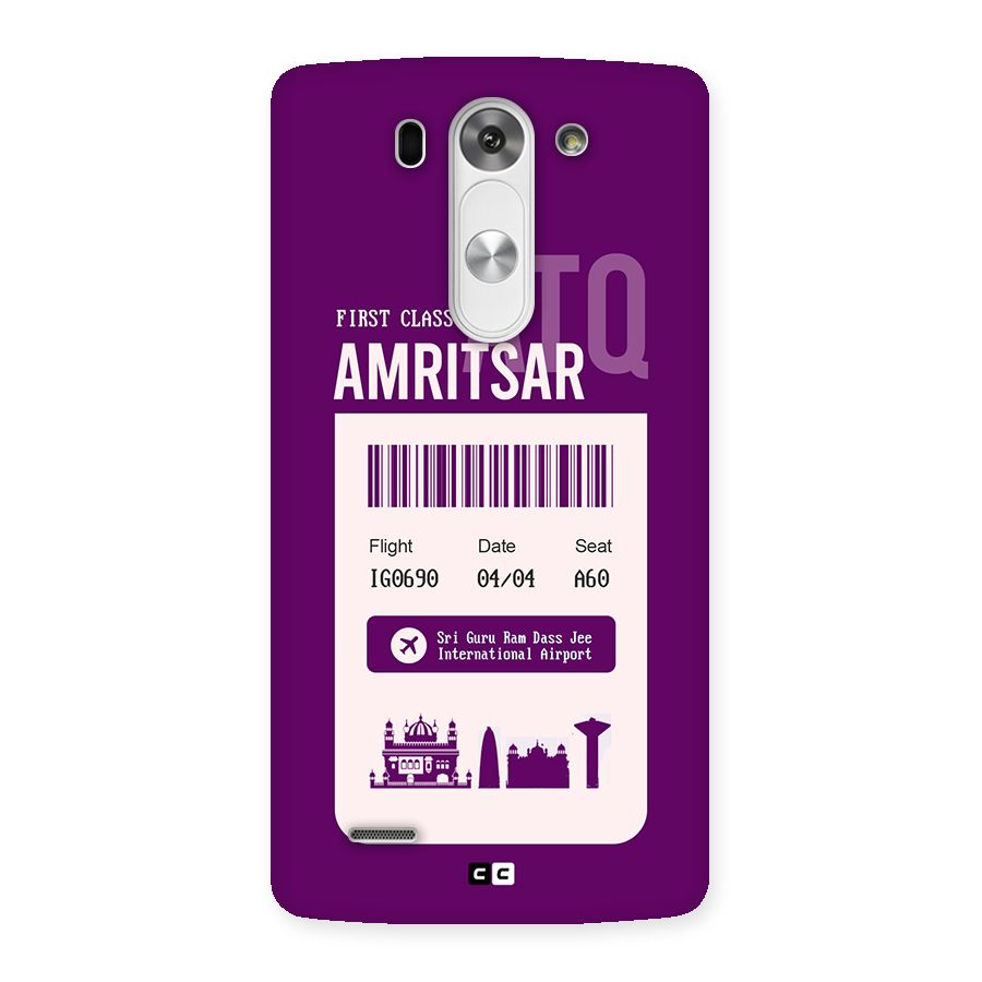 Amritsar Boarding Pass Back Case for LG G3 Mini