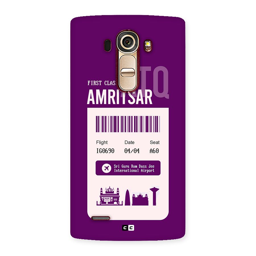 Amritsar Boarding Pass Back Case for LG G4