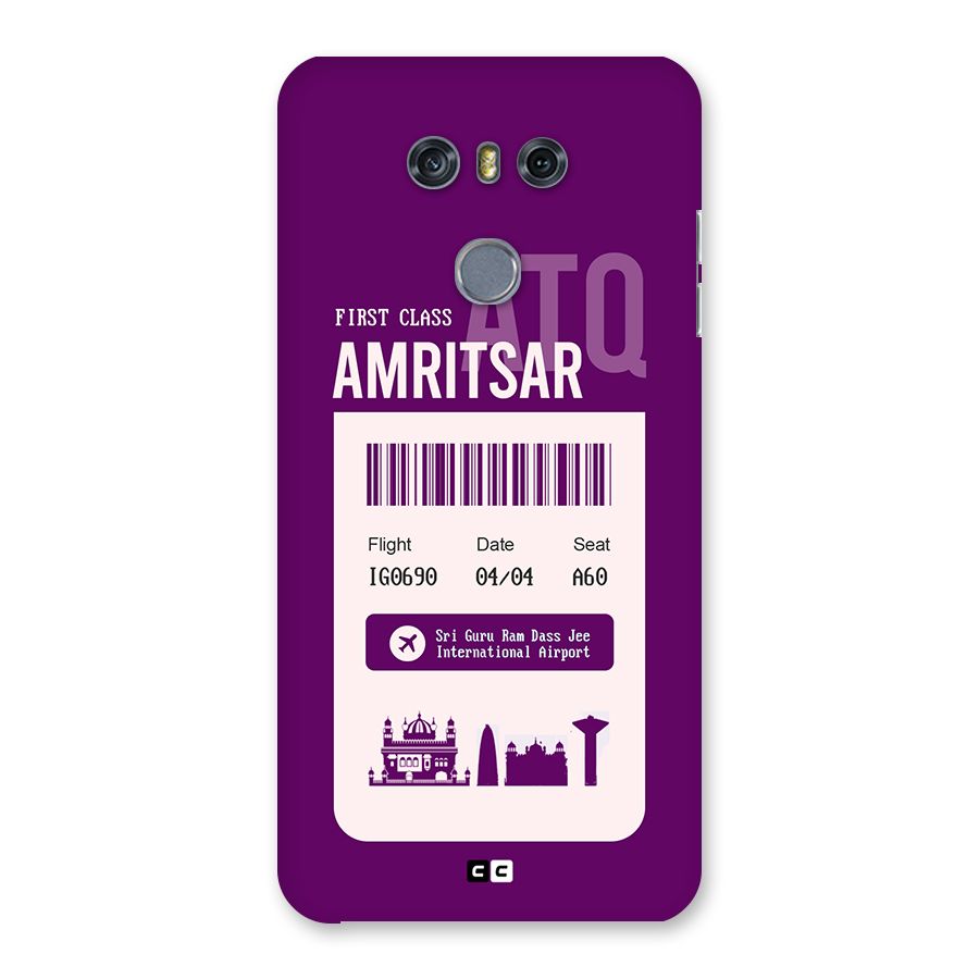 Amritsar Boarding Pass Back Case for LG G6