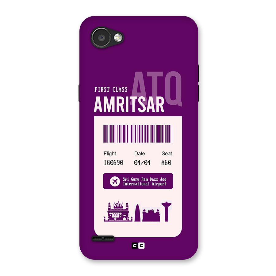 Amritsar Boarding Pass Back Case for LG Q6