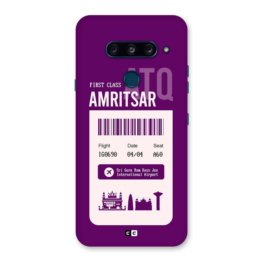 Amritsar Boarding Pass Back Case for LG  V40 ThinQ