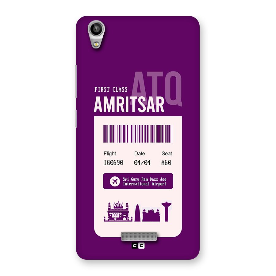 Amritsar Boarding Pass Back Case for Lava Pixel V1