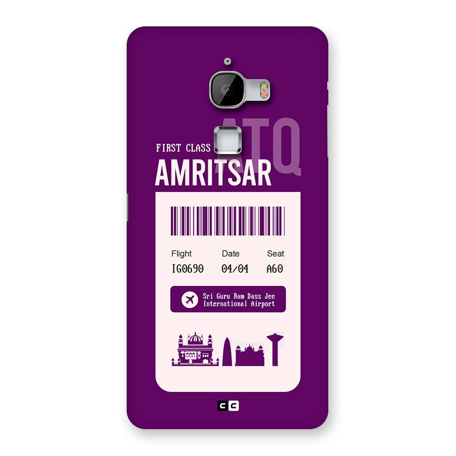 Amritsar Boarding Pass Back Case for LeTV Le Max