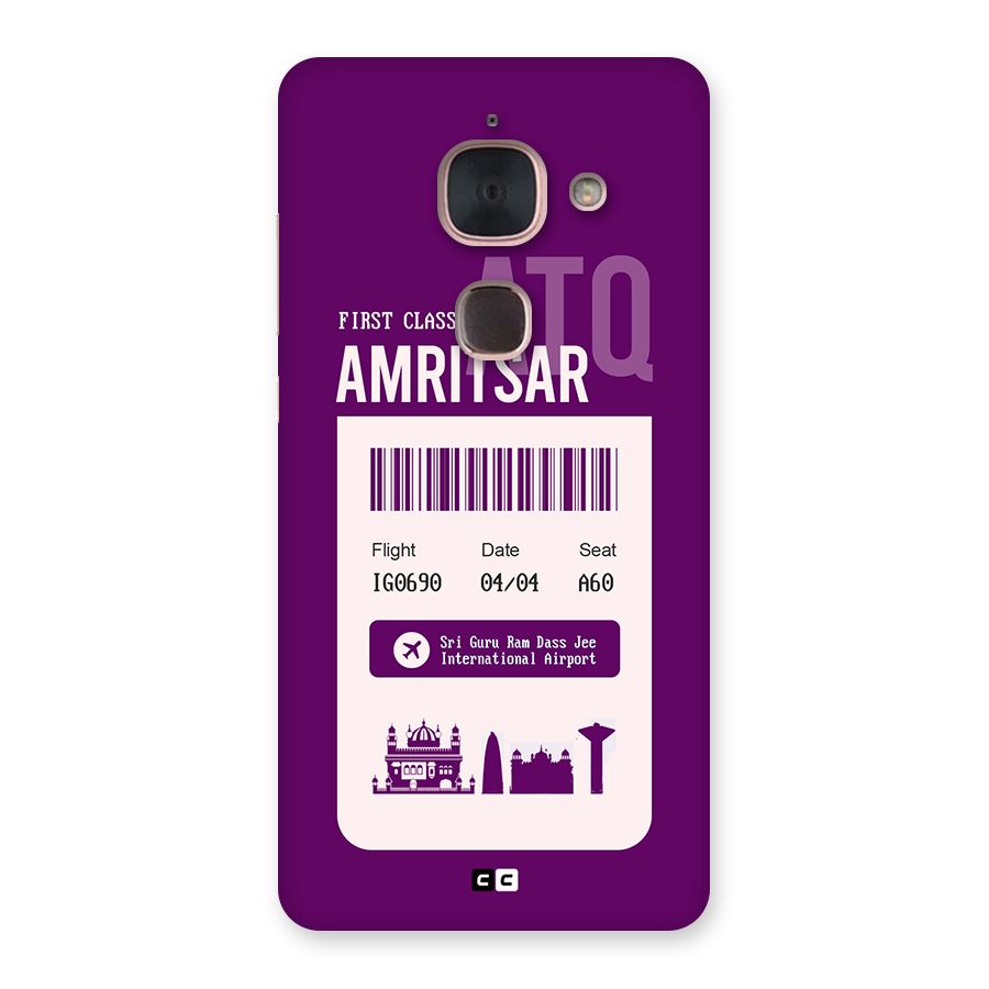 Amritsar Boarding Pass Back Case for Le Max 2