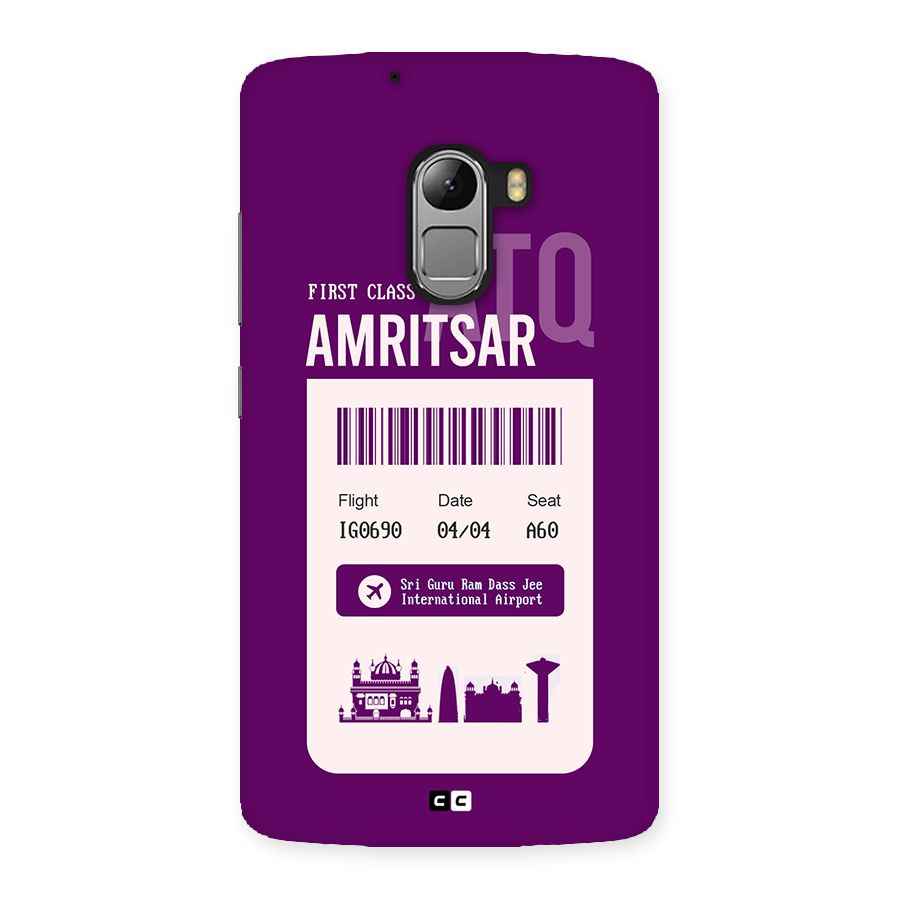 Amritsar Boarding Pass Back Case for Lenovo K4 Note