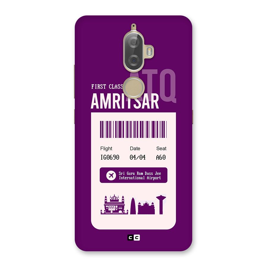 Amritsar Boarding Pass Back Case for Lenovo K8 Plus