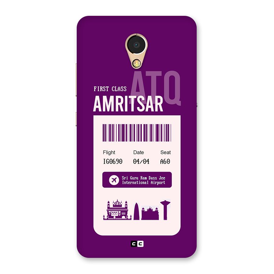 Amritsar Boarding Pass Back Case for Lenovo P2