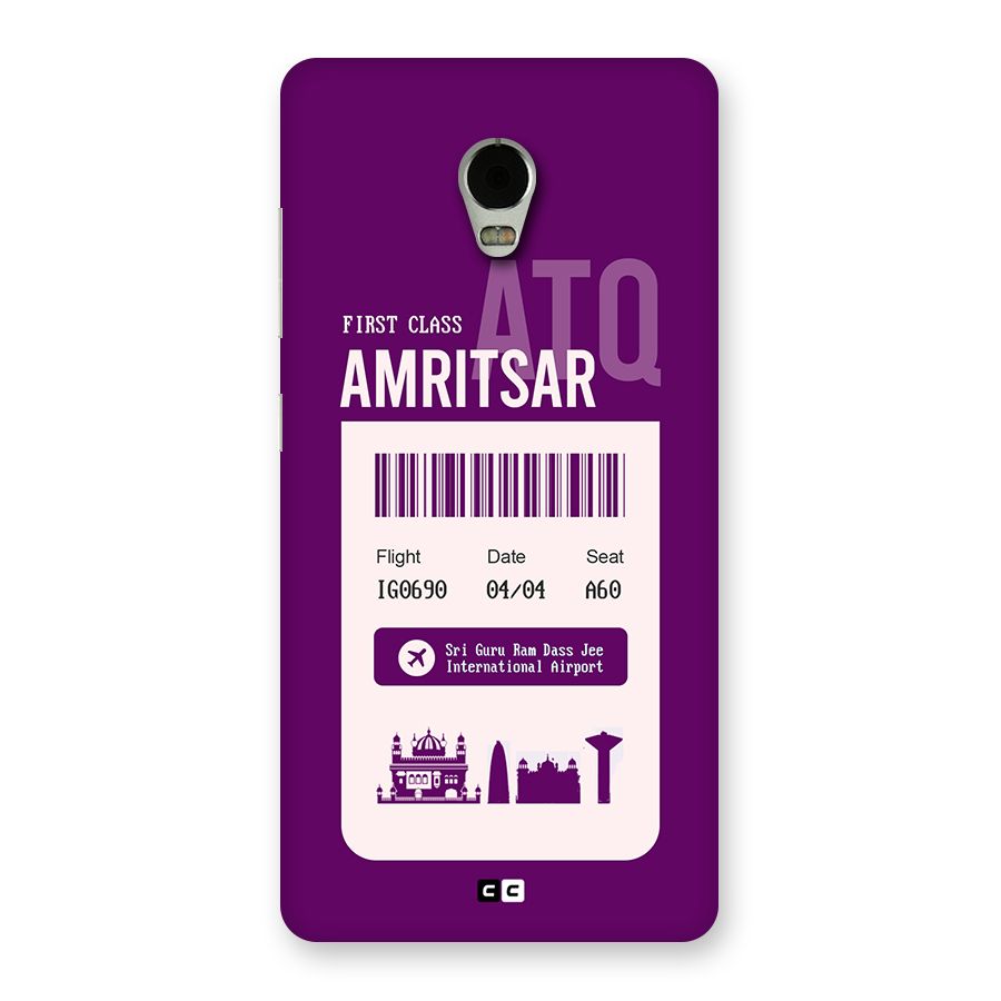 Amritsar Boarding Pass Back Case for Lenovo Vibe P1