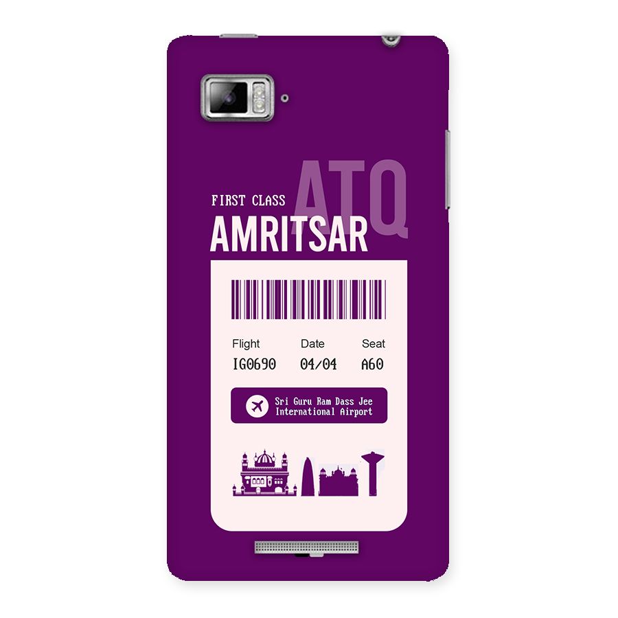 Amritsar Boarding Pass Back Case for Lenovo Vibe Z K910