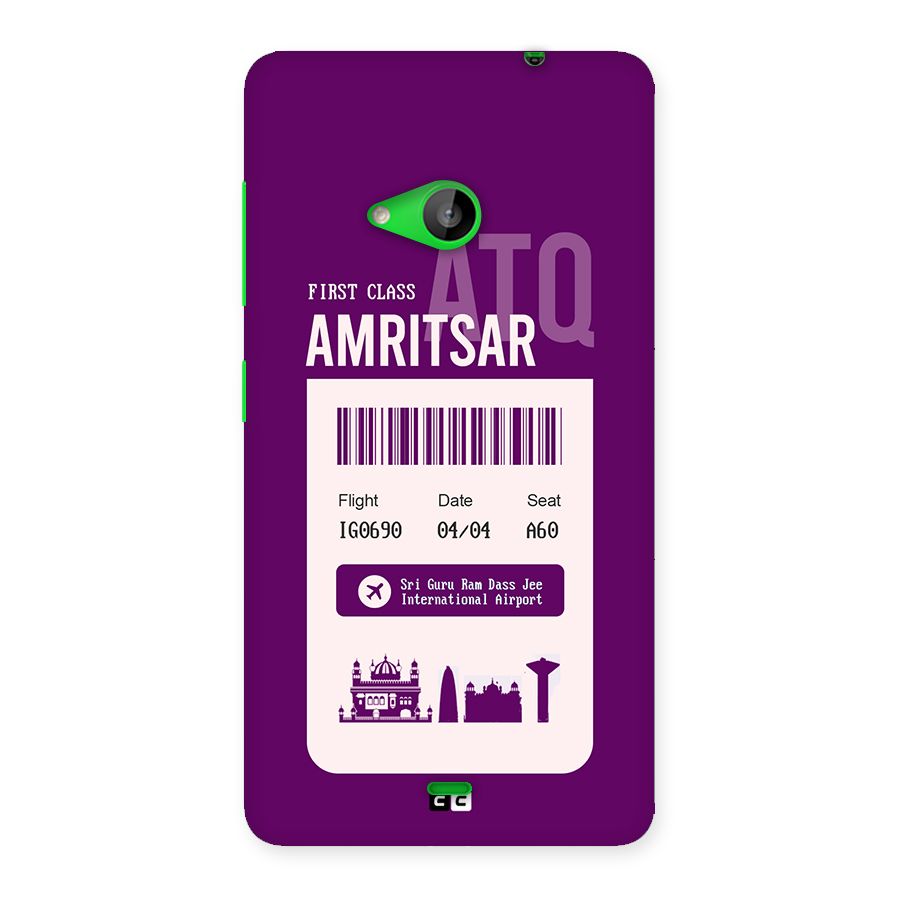 Amritsar Boarding Pass Back Case for Lumia 535