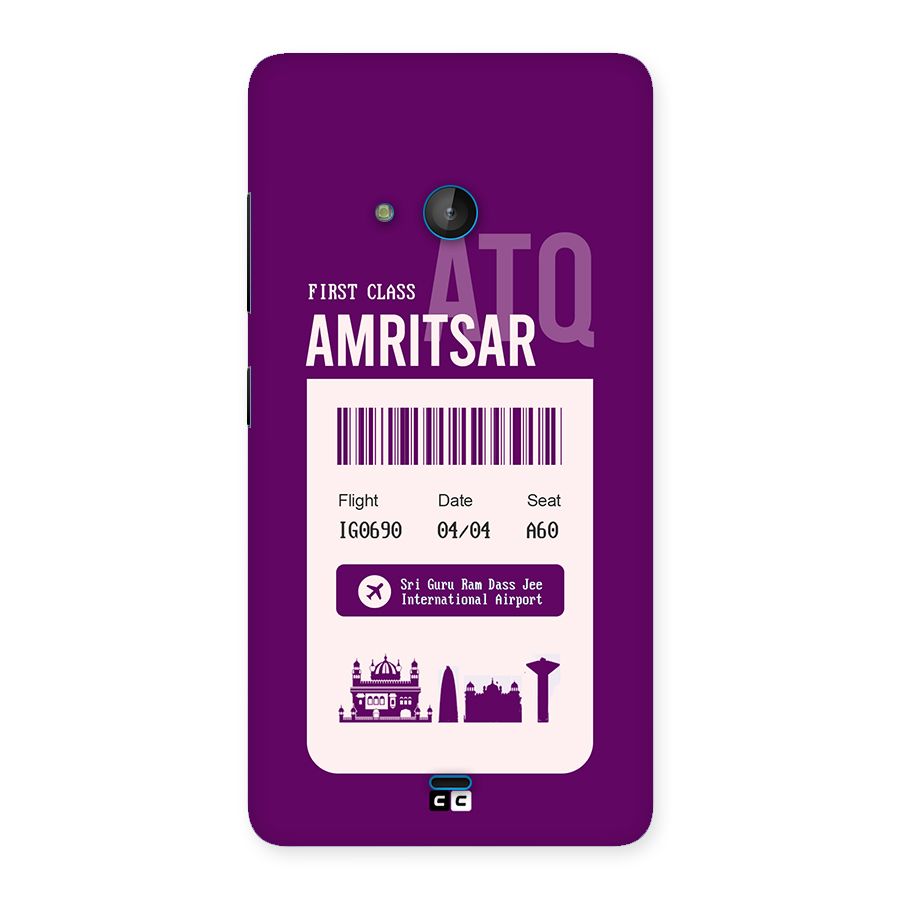 Amritsar Boarding Pass Back Case for Lumia 540