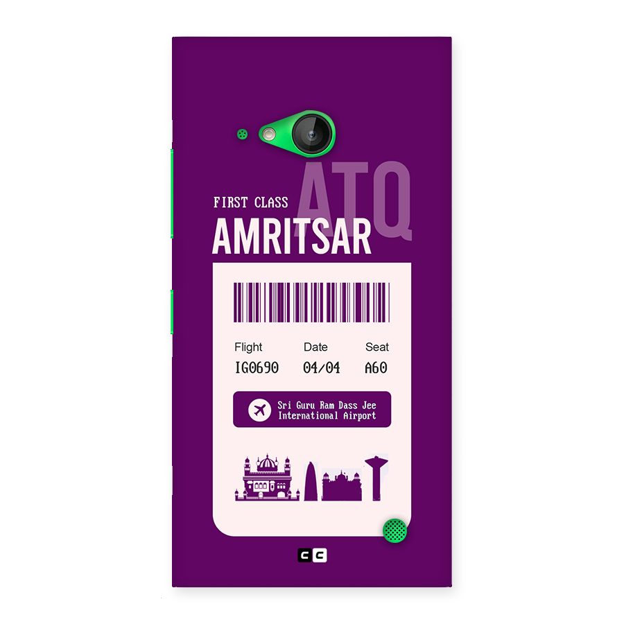 Amritsar Boarding Pass Back Case for Lumia 730