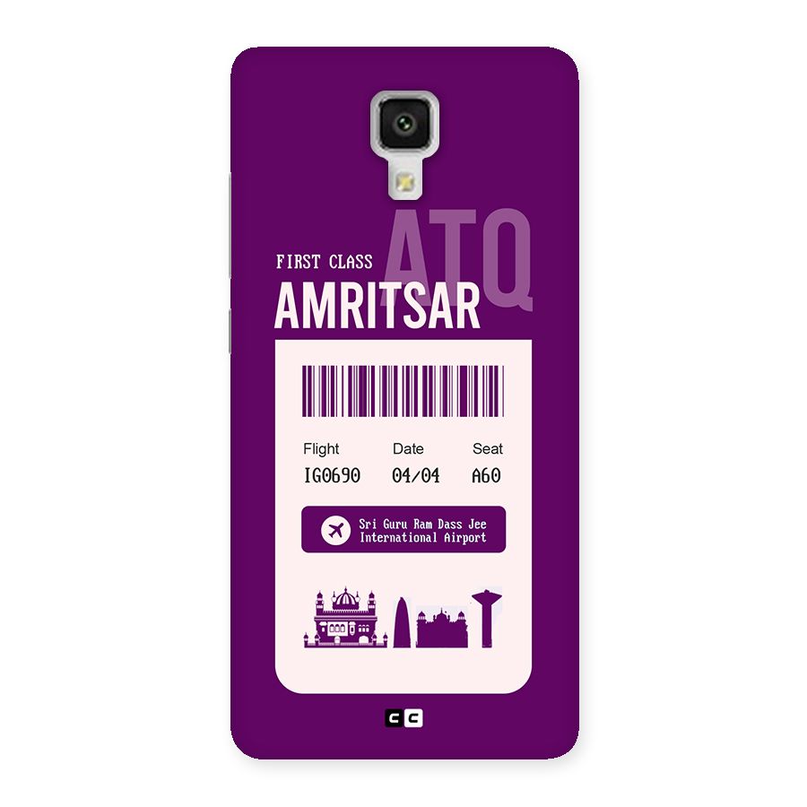 Amritsar Boarding Pass Back Case for Mi4