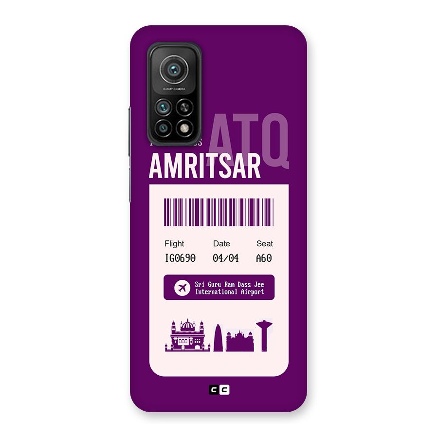 Amritsar Boarding Pass Back Case for Mi 10T Pro 5G