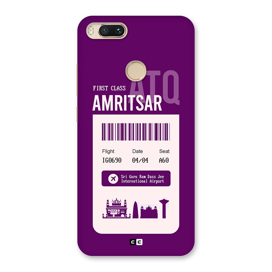 Amritsar Boarding Pass Back Case for Mi A1