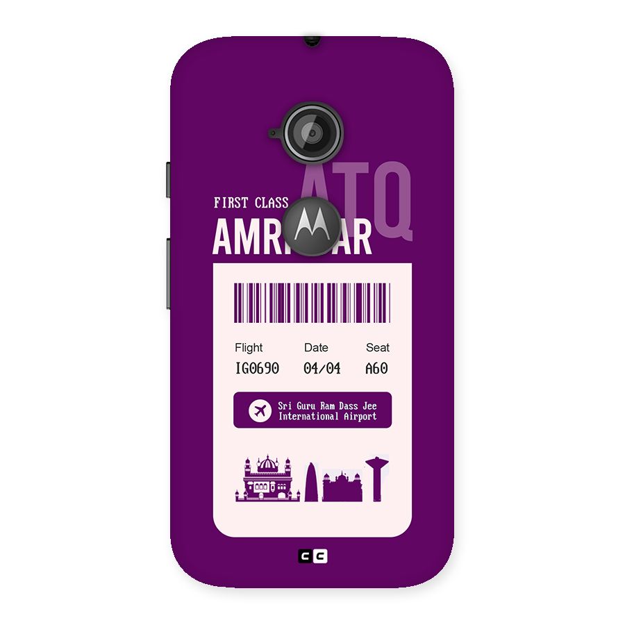 Amritsar Boarding Pass Back Case for Moto E 2nd Gen